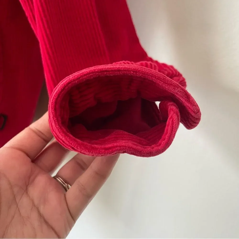 Vintage RL Polo Sport Red Corduroy pullover shirt Men’s XL RARE